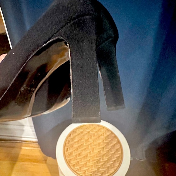 Yes St Laurent YSL Black Leather & Silk Faille Pumps - Sz 8N - Picture 7 of 11